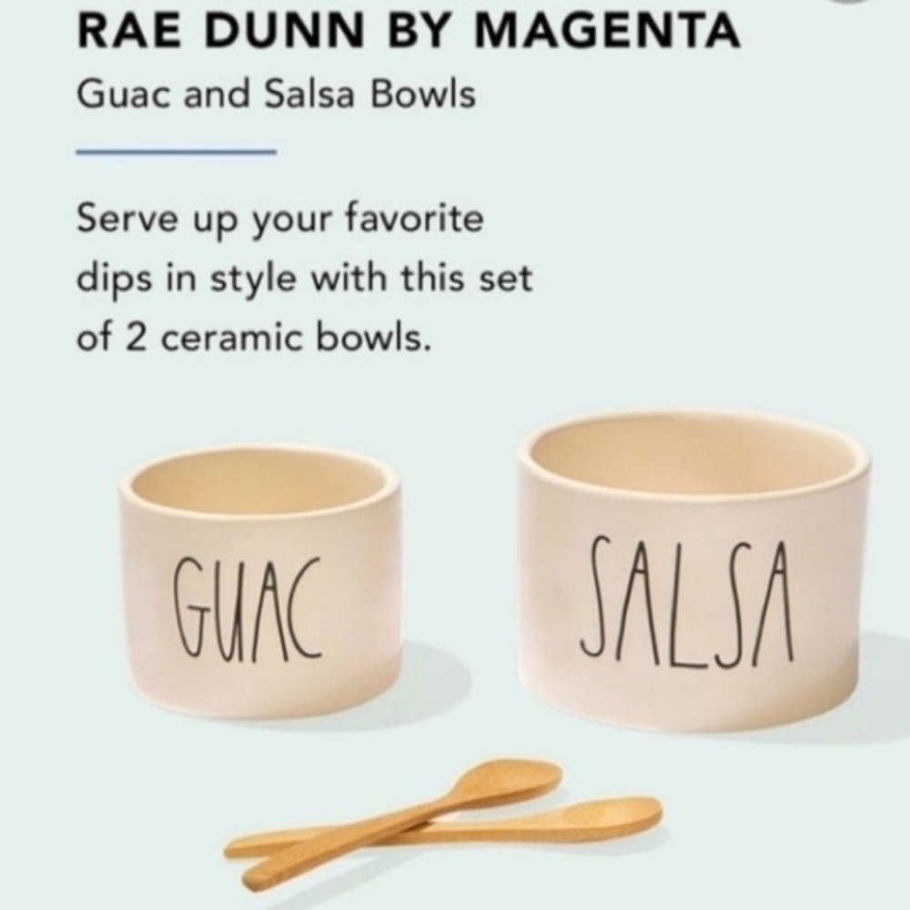 Rae Dunn Guac and Salsa Bowl Set - Picture 2 of 2